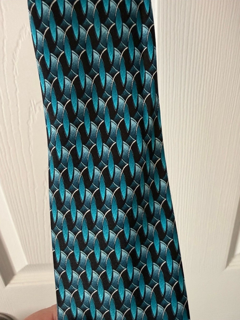 Arrow Teal Geometric Silk Tie